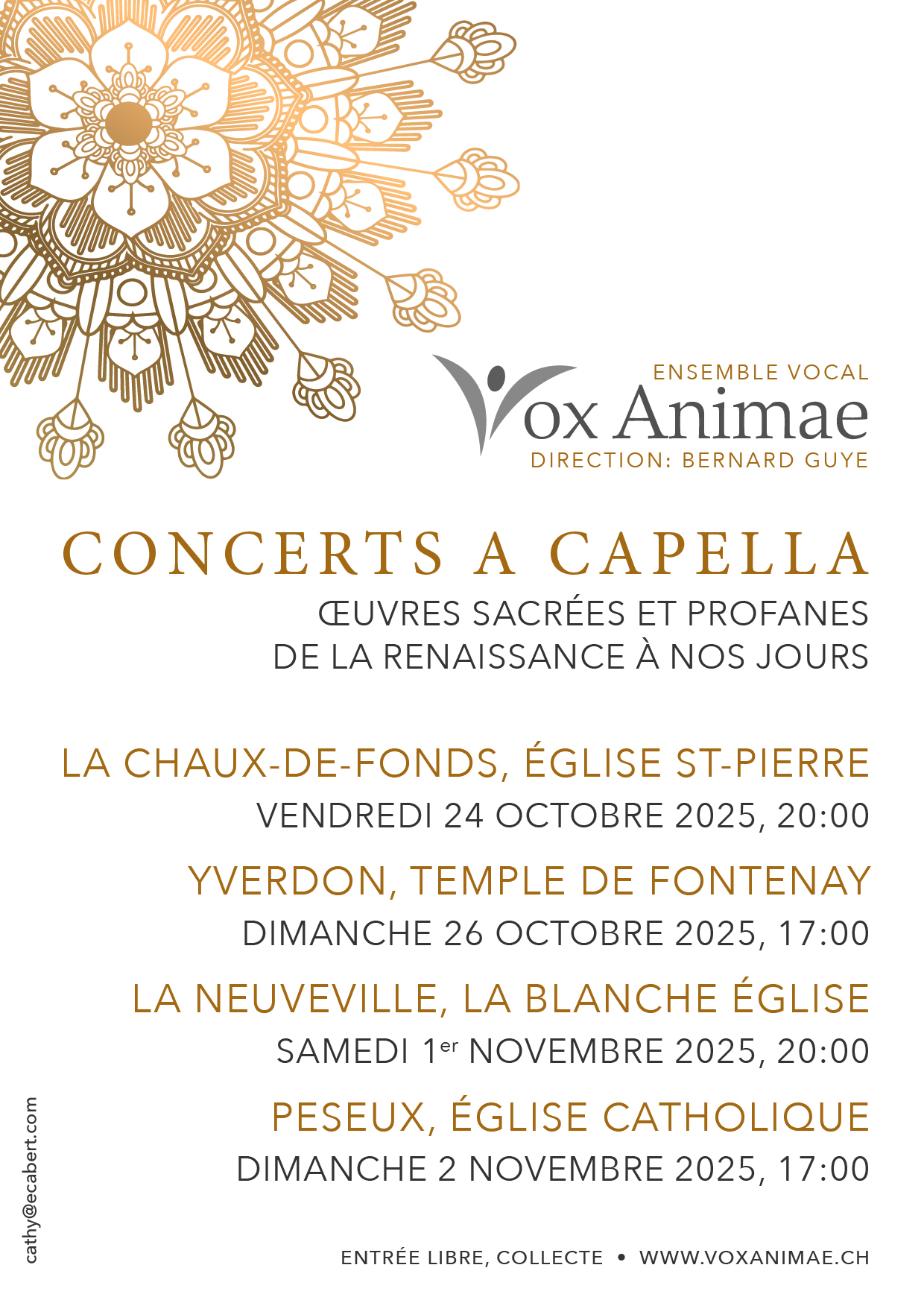 Concert a capella de Vox Animae