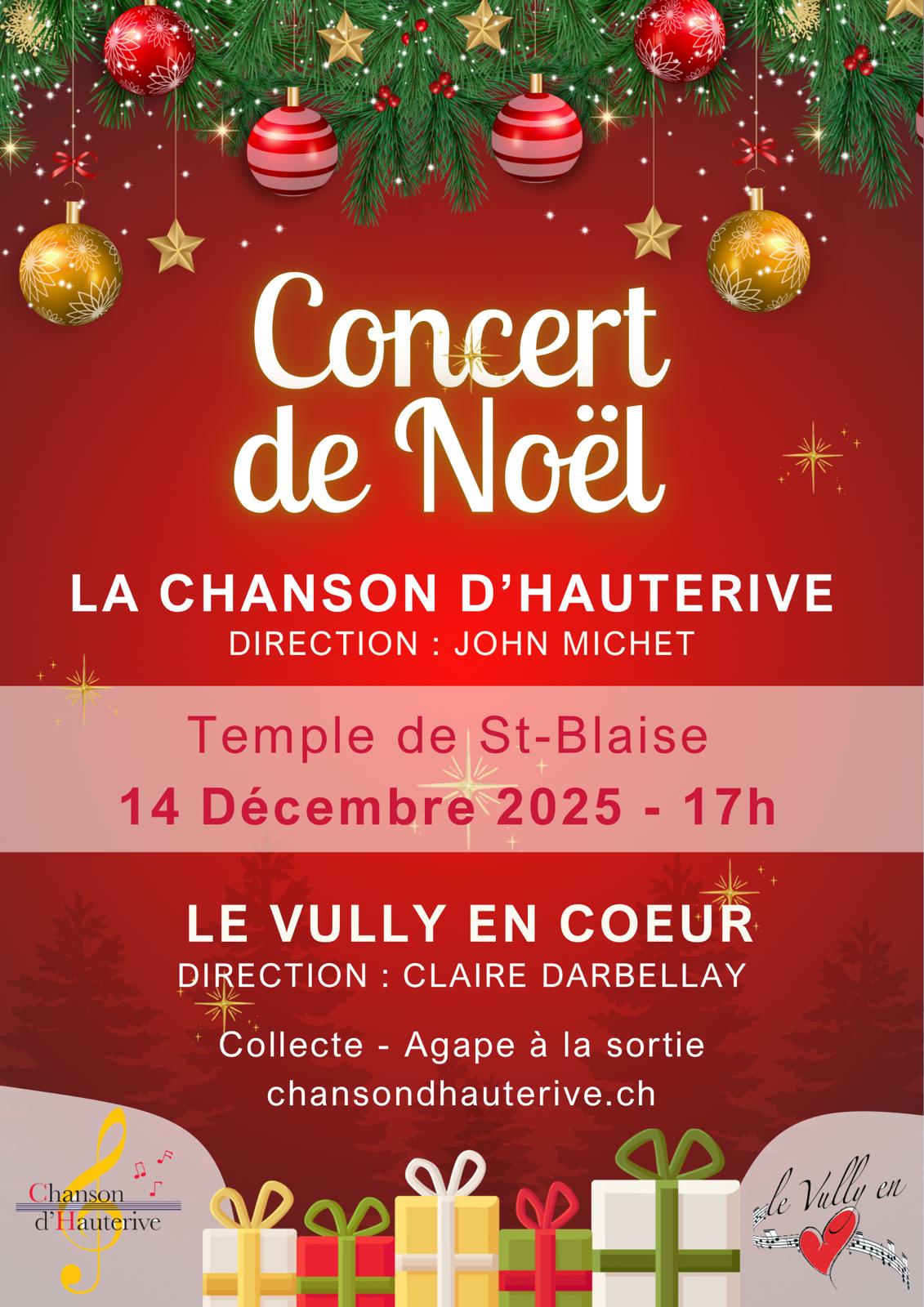 Concert de l’Avent de la Chanson d’Hauterive